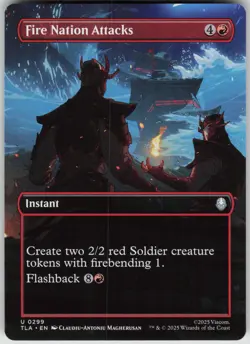 MTG Fire Nation Attacks (Borderless) Normal NM Avatar: The Last Airbender Magic - Image 1
