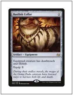 1x Basilisk Collar, Modern Masters 2017, Magic The Gathering MTG NM - Image 1
