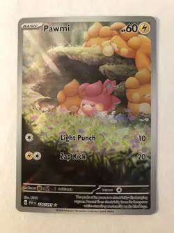 Pawmi 226/091 Pokemon Paldean Fates Illustration Rare NM - Image 1