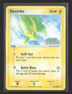 Pokemon 2006 EX Crystal Guardians Electrike #52/100 - Image 1