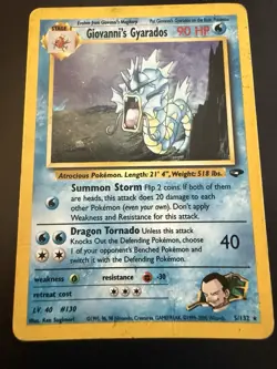 Pokemon Gyarados Holo Rare TCG Card Giovanni's Gym Challenge 5/132 - Image 1