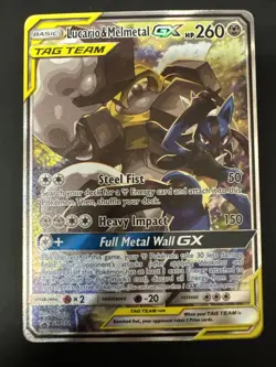 Pokemon TCG Lucario & Melmetal GX SM192 Black Star Promos Card NM Condition - Image 1