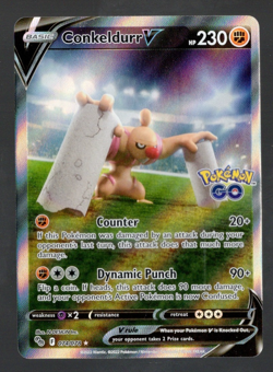 Conkeldurr V Alt Art 74/78 Ultra Rare Pokemon GO Set NM TCG Pokemon - Image 1