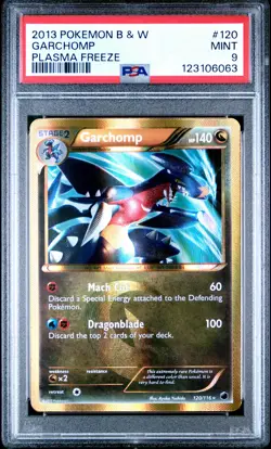 2013 POKEMON B&W PLASMA FREEZE #120 GARCHOMP PSA 9 - Image 1