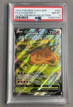 Pokemon PSA 8 NM-MT Charizard V SWSH260 Promo UPC - Image 1