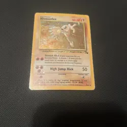 Pokemon TCG - Hitmonlee 7/62 Fossil Holo Rare WOTC 1999 - Image 1