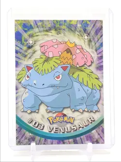 VENUSAUR 1999 TOPPS POKEMON TV SERIES 1 BLACK LABEL #03 Q1300 - Image 1