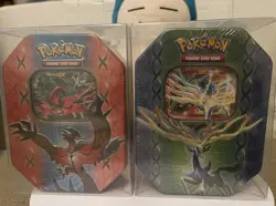 Pokemon Sealed Legends Of Kalos Tin Set (2) Xerneas Yveltal EX - Image 1