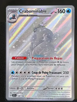 Carte Pokemon Crabominable 149/142 EV7 Couronne Stellaire Ecarlate et Violet FR - Image 2