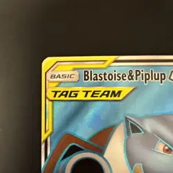 Pokemon Cosmic Eclipse Blastoise and Piplup GX Full Art 214/236 Mint Condition - Image 3