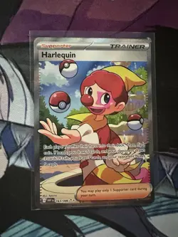 Harlequin 163/086 SV Pokemon TCG White Flare Secret Rare Full Art Trainer NM - Image 1
