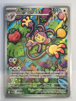 Ambipom #107/094 Illustration Rare Phantasmal Flames Pokemon 2025 NM - Image 1