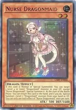 Yugioh! LP Nurse Dragonmaid - LART-EN048 - Ultra Rare - Limited Edition Lightly - Image 1