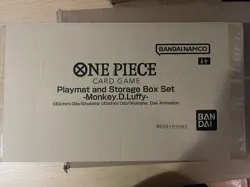 ONE PIECE TCG Playmat and Storage Box Set - Luffy - SEALED - Image 1