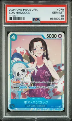 PSA 10 GEM MINT JAPANESE ONE PIECE 2024 Boa Hancock OP01-078 ROMANCE DAWN PRB01 - Image 1