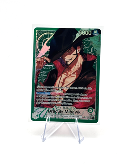 Dracule Mihawk Leader Alt Art Azure Sea’s Seven One Piece CCG OP14-020 - Image 1