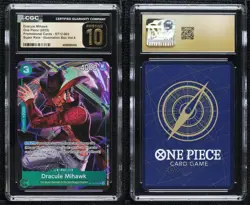 2025 One Piece Promo English Dracule Mihawk (Illustration Box Vol 4) CGC 10 - Image 3