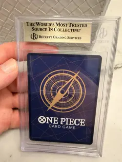 Monkey.D.Luffy Gold Foil OP05-119 a Fist of Divine Speed BGS Pristine 10! - Image 3