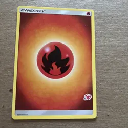 Pokemon 2017 Charizard Stamped #17 Fire Energy Card Near Mint Condition - Image 1