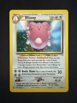 Pokemon Blissey Holo Rare 2/64 Pokemon Neo Revelation Vintage LP/NM Card WOTC - Image 1