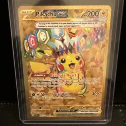 Pokemon Pikachu TCG Card Surging Sparks EX Gold 247/191 NM - Image 1