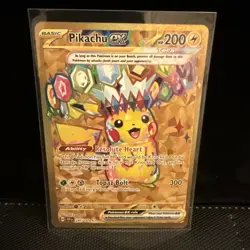 Pokemon Pikachu TCG Card Surging Sparks EX Gold 247/191 NM - Image 3