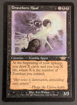 MTG Card - 1x Graveborn Muse - Legions - NM/LP - Vintage - Magic The Gathering - Image 1