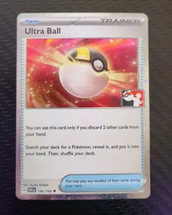 Pokemon Ultra Ball 196/198 Cosmos Holo Prize Pack Series Card Near Mint - Image 1