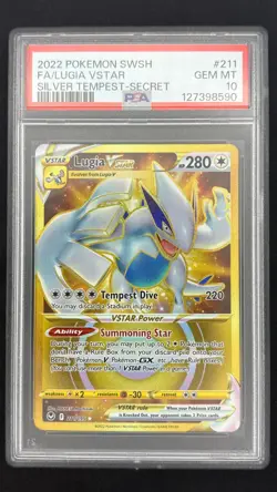 Lugia VSTAR 211/195 - Silver Tempest - Graded PSA 10 GEM MT Pokemon Card - Image 1