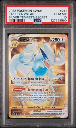 Lugia VSTAR 211/195 - Silver Tempest - Graded PSA 10 GEM MT Pokemon Card - Image 3
