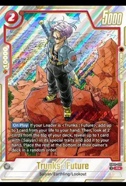 Trunks : Future SB02-010 Alternate Art Manga Booster 02 Dragon Ball Card English - Image 1