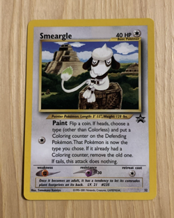 SMEARGLE 2001 POKEMON BLACK STAR PROMO CARD #32 NM - Image 1