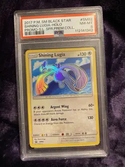 Pokemon TCG Shining Lugia Holo Rare Card SM82 2017 Shining Legends Promo, PSA 8 - Image 1