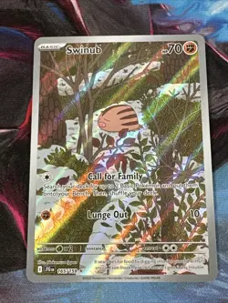 Pokemon TCG Swinub Illustration Rare Journey Together Card 165/159 - Image 1