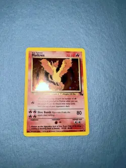 Moltres 12/62 Fossil Holo Pokemon TCG 1999 Card Mint - Image 3