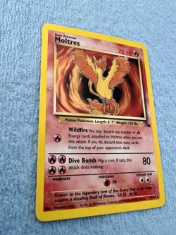 Moltres 12/62 Fossil Holo Pokemon TCG 1999 Card Mint - Image 4