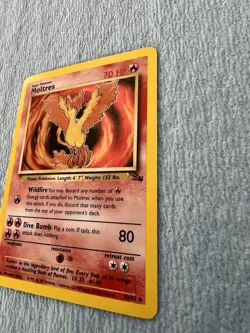 Moltres 12/62 Fossil Holo Pokemon TCG 1999 Card Mint - Image 5