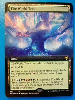 MTG 1x EXTENDED ART The World Tree # 373 Kaldheim Magic the Gathering Card x1 NM - Image 1