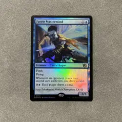 MTG Magic the Gathering Faerie Mastermind March of the Machine NM FOIL - Image 1