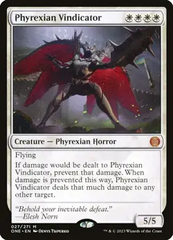 ONE PHYREXIAN VINDICATOR 1x Rare Magic Phyrexia All Will Be One MTG NM - Image 1