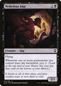 NM Foil Nefarious Imp, MTG, Baldur's Gate, Magic, 137 - Image 1