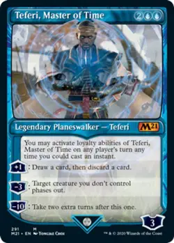 1x Teferi, Master of Time - Showcase (291) Heavy Play MTG Magic - Kid Icarus - - Image 1