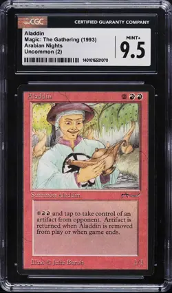 1993 MTG Arabian Nights Aladdin CGC 9.5 MINT+ - Image 1