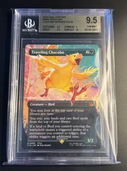 MTG Final Fantasy Traveling Chocobo Borderless Non-Foil #0406 BGS 9.5 Gem Mint - Image 1