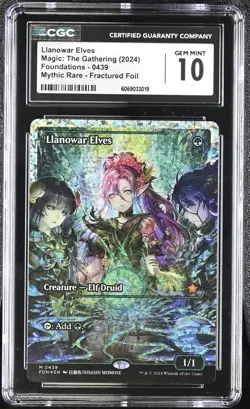 Llanowar Elves Fracture Foil CGC 10 2024 Foundations #0439 - Image 1