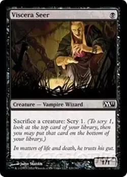 VISCERA SEER M11 Magic 2011 MTG Black Creature � Vampire Wizard Com - Image 1