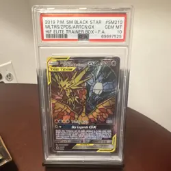 Pokemon Moltres & Zapdos & Articuno GX SM210 Promo Holo TAG TEAM PSA Graded Card - Image 1