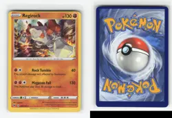REGIROCK 089/185 VIVID VOLTAGE HOLO RARE MISCUT ERROR POKEMON TCG NM - Image 3