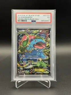 2016 POKEMON XY PROMO RED & BLUE COLLECTION FULL ART/VENUSAUR EX PSA 5 - Image 1
