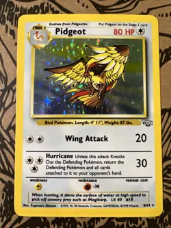 Pokemon 1999 Holo Jungle Holo Rare Pidgeot 8/64 - Image 3